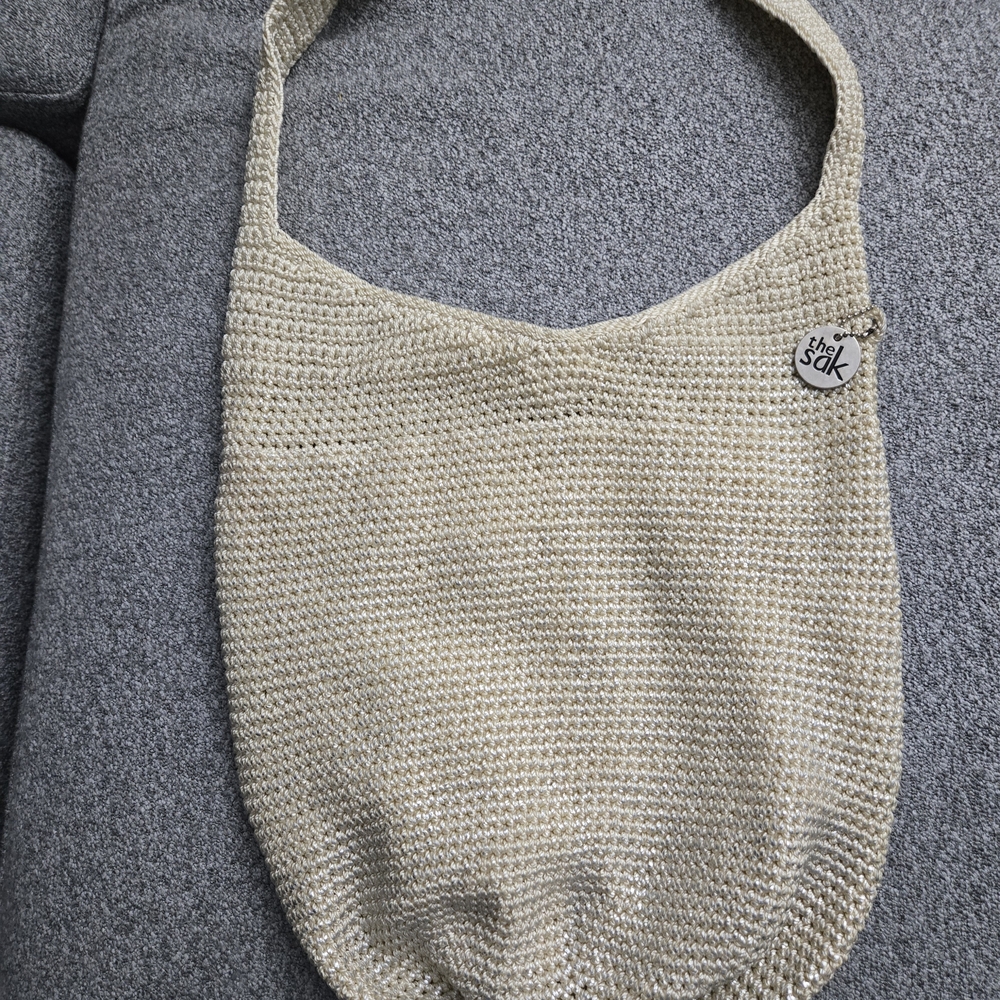 The Sak Cream Crochet Shoulder Bag